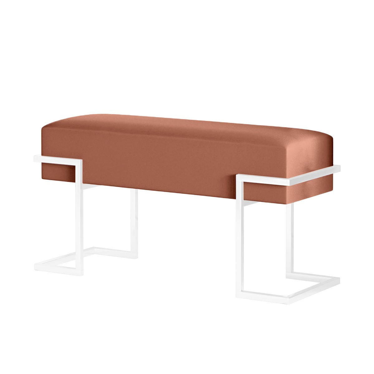 Bettso Polsterbank Rosa, Weiß 100x42x34 cm