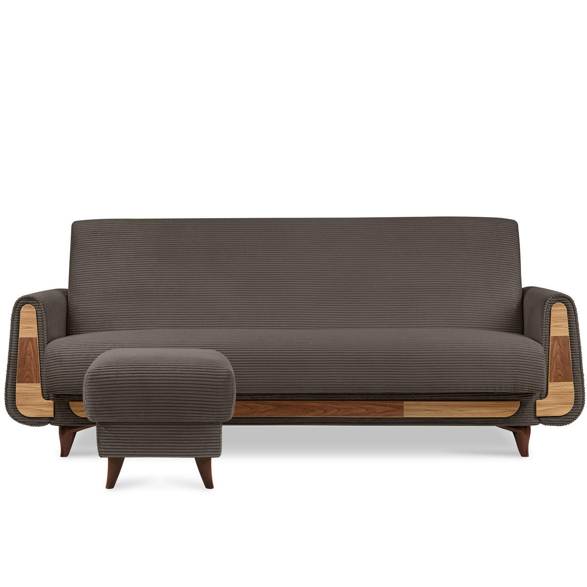 FUẞSTÜTZE GUSTAVO II, Graubeige - Greige/Beige, Holz/Holzwerkstoff (53/49/53cm) - KONSIMO®