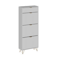 SCHUHSCHRANK Helge Weiß 60 x 145 cm 3 Fächer - Weiß, Holzwerkstoff (60/145/23.5cm) - Vicco