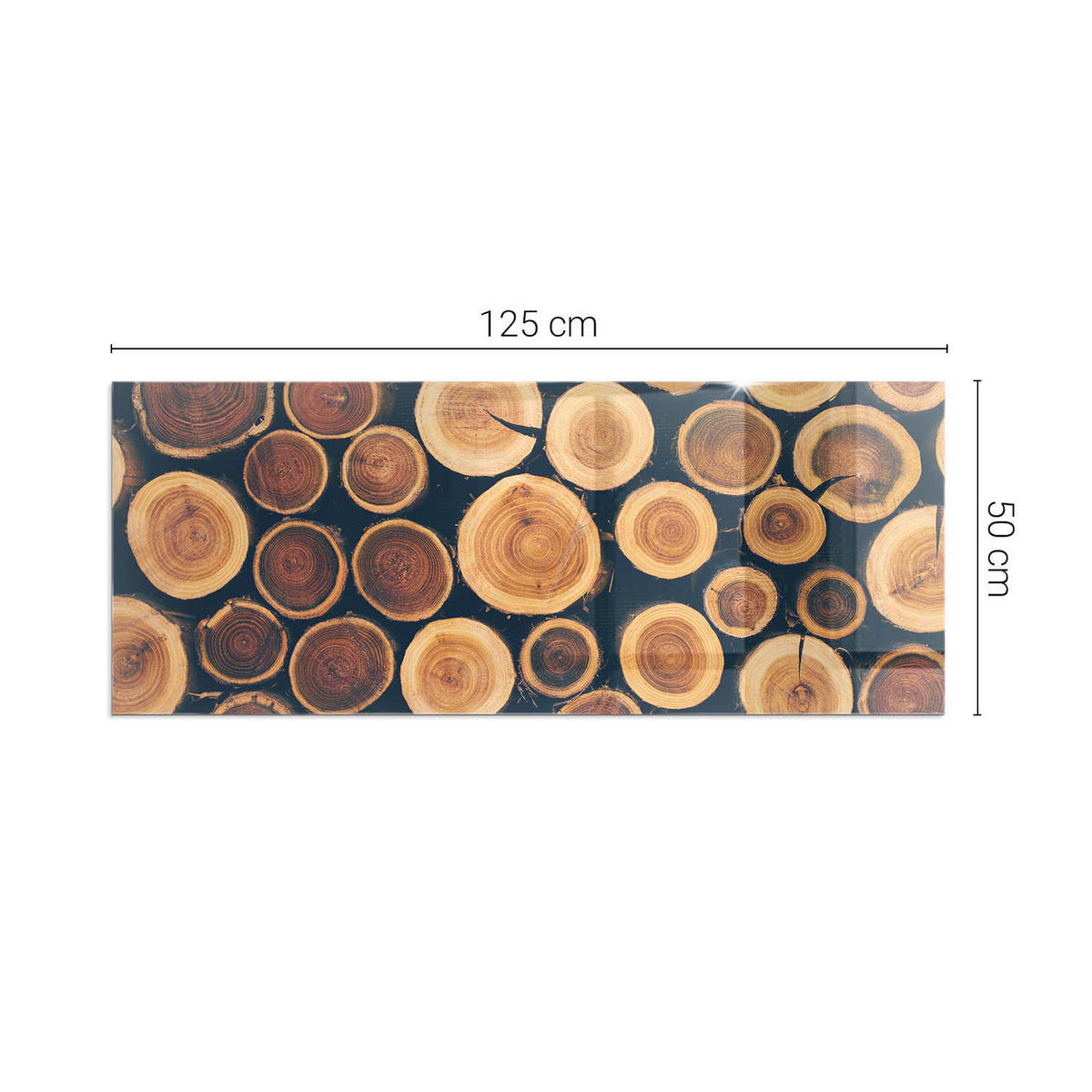 GLASPLATTE für Kamin 125x50 cm - Braun, Glas (125/50/0.4cm) - TULUP