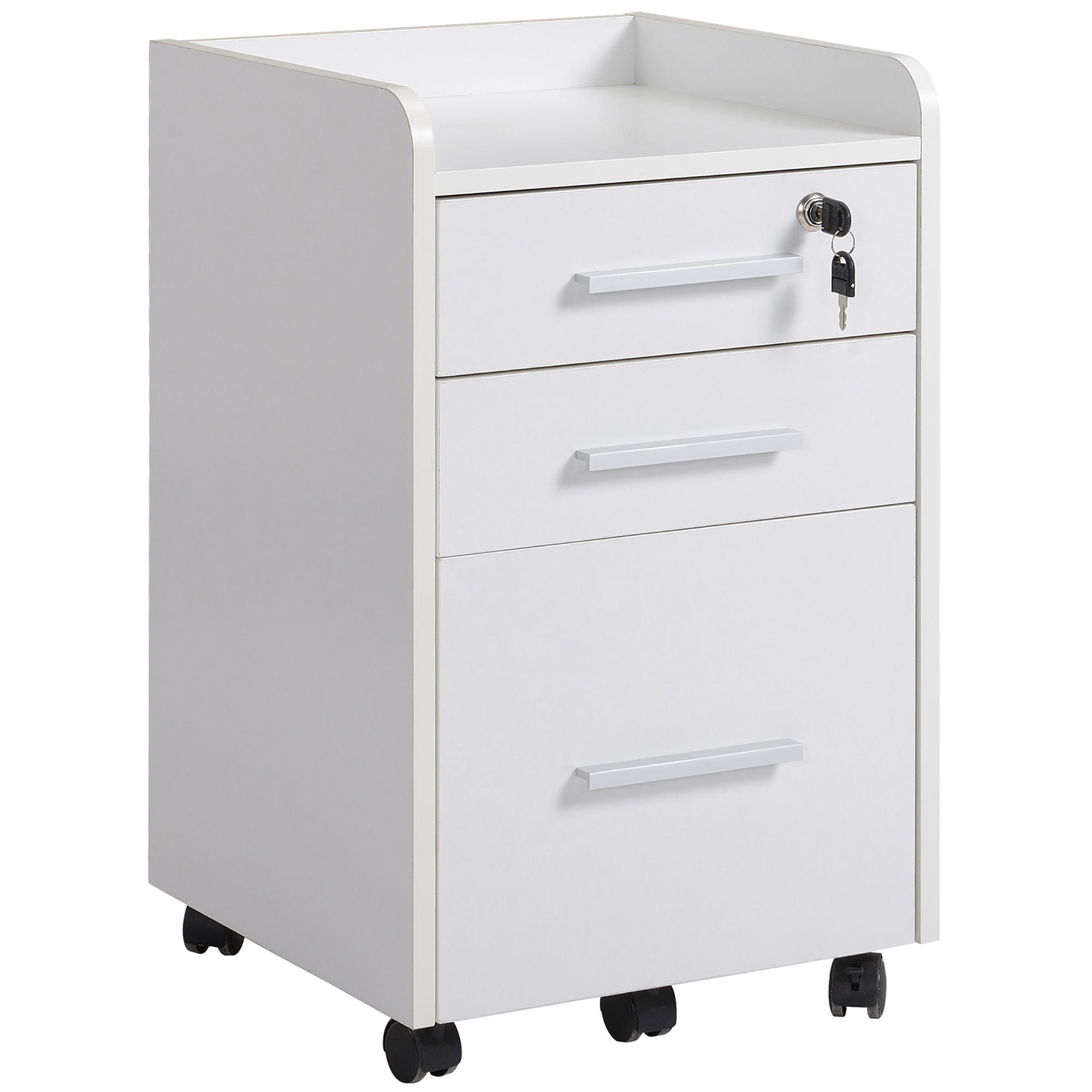 ROLLCONTAINER DE-14486 Weiß - Weiß, Holzwerkstoff (40/65/39cm) - ComfortXL