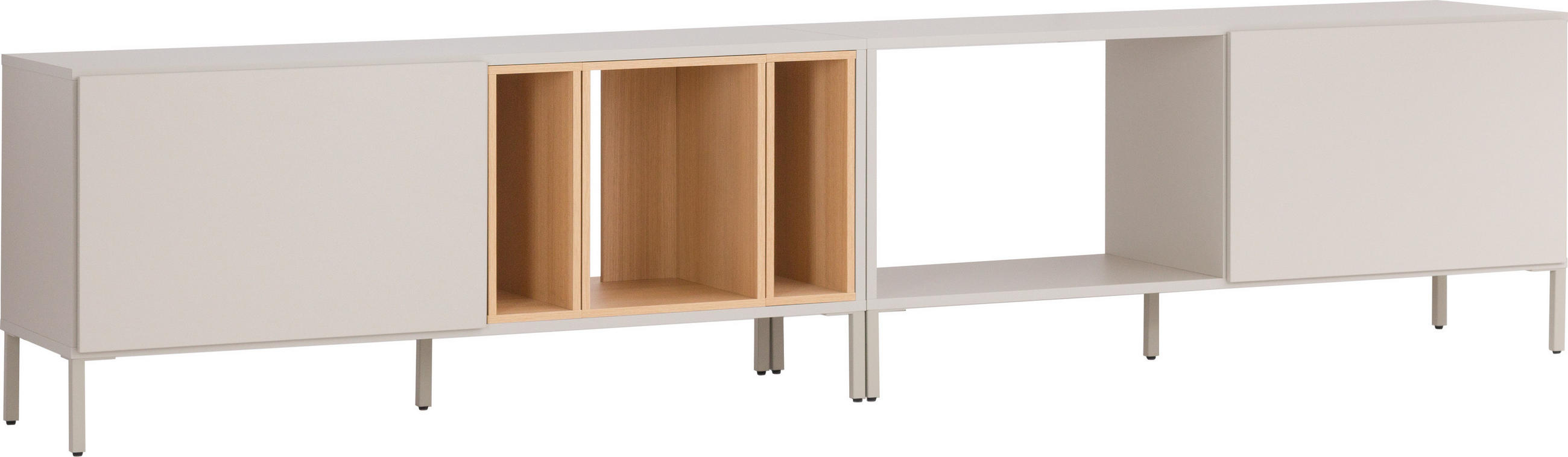 TV-ELEMENT-SET INTO - Beige, Holzwerkstoff (43.5/54/242cm) - Vox Möbel