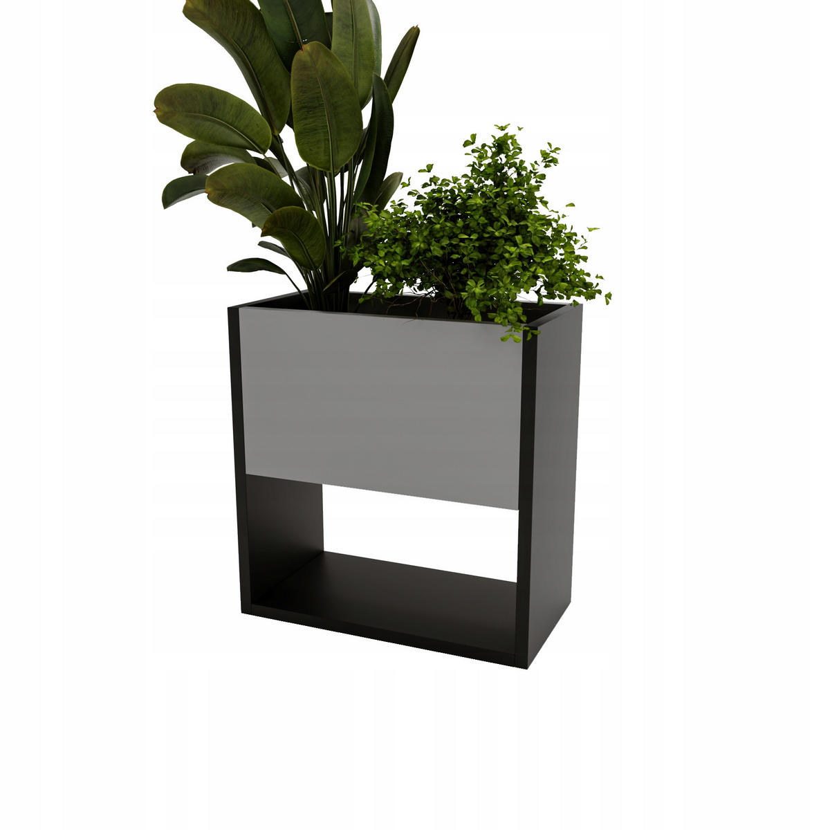 BLUMENKASTEN - Dunkelgrau, Holzwerkstoff (46195/45/44cm) - RAUMHIRSCH FURNITURE