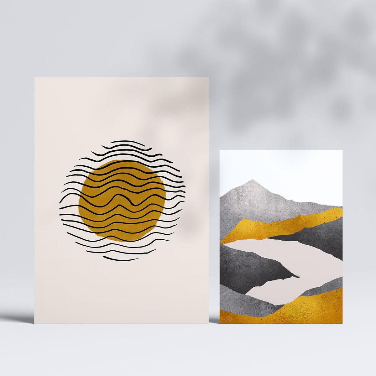 POSTER Set Mit 6 Zykloidale Natur In Kulissen Abstracts Ästhetische Dekorative Gemälde Für Ihr Wohnzimmer, Schlafzimmer, Zuhause A3 & A4 Rahmenlos - Klar, Papier (29/3cm) - Nacnic