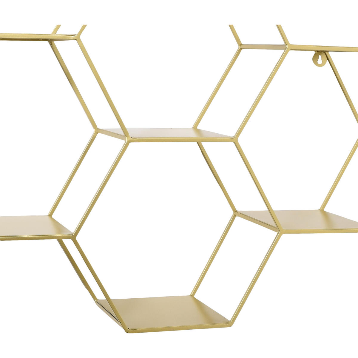 WANDREGAL Hexa Gold - Goldfarben, Metall (80/57/20cm) - LOFT42