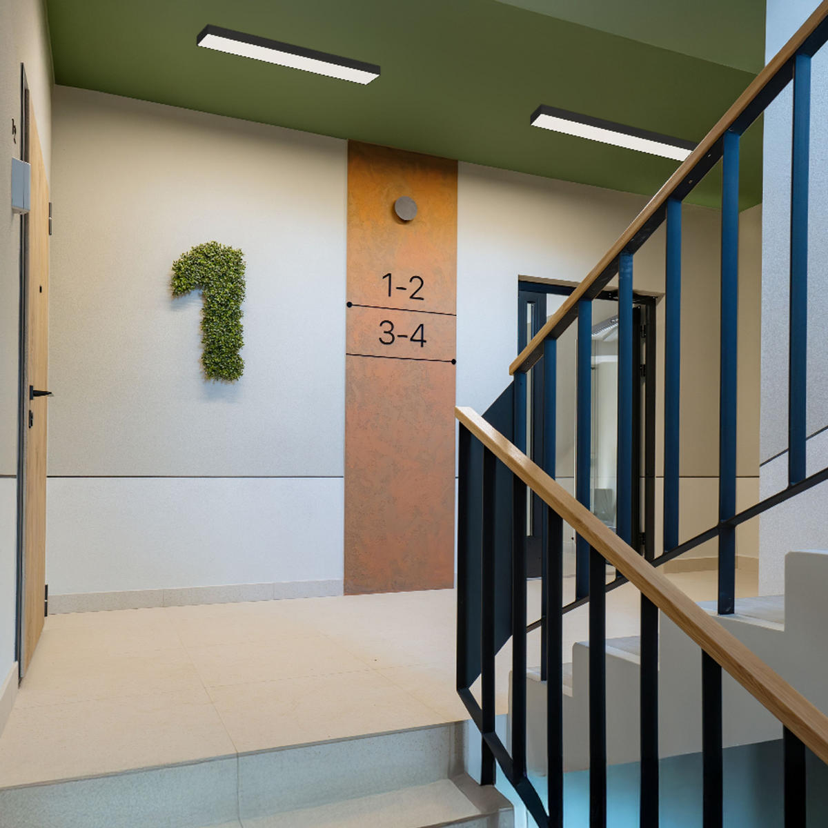 DECKENLEUCHTE LARISA 115X15 DIMM Schwarz 60 W - Schwarz, Metall (115.5/15/58cm) - Rendl