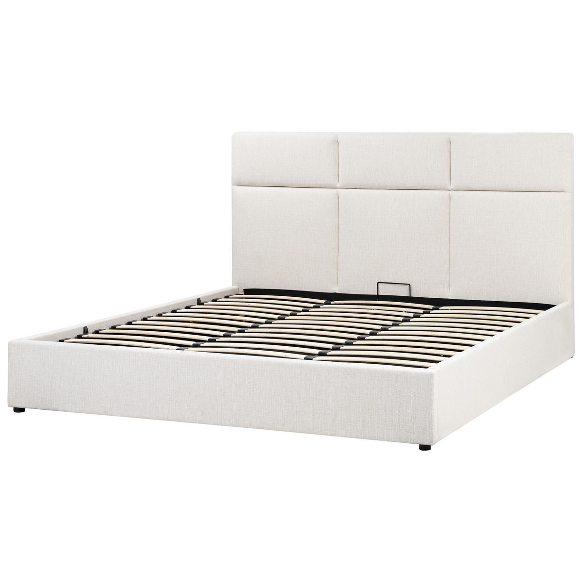 POLSTERBETT 180x200 cm Weiß Lagord - Creme, Textil (180/200cm) - Beliani