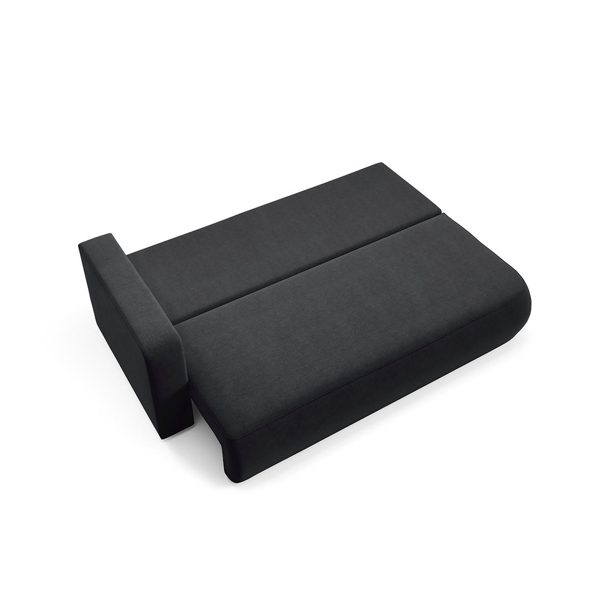 SOFA Antonio 3 Sitzplätze Schwarz - Schwarz, Holz (228/82/106cm) - Petits-meubles