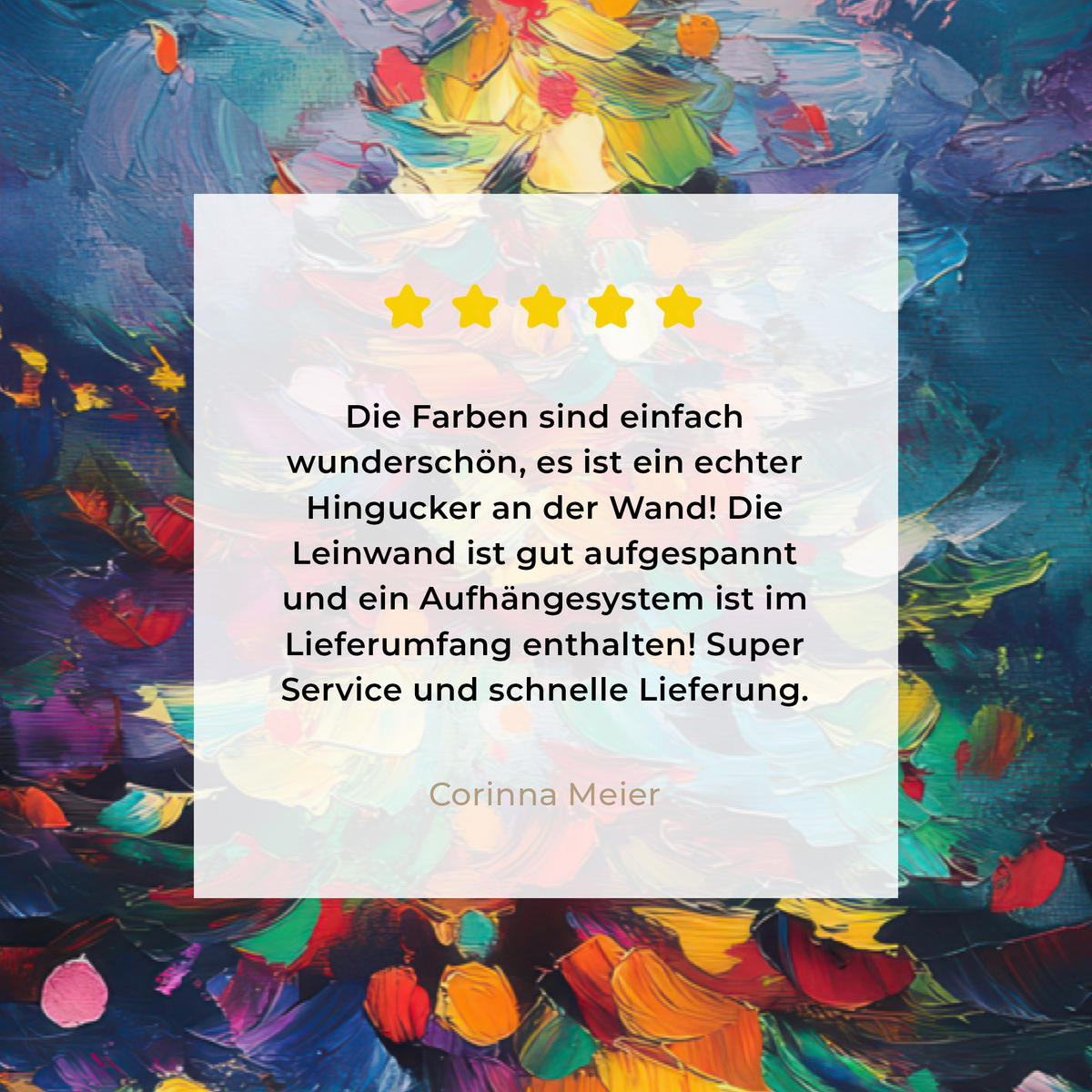 LEINWANDBILD Weihnachtsbaum - Weihnachten - Abstrakt - Farbenfroh Wanddeko 90x60 cm - Multicolor, Textil (90/60cm) - MuchoWow