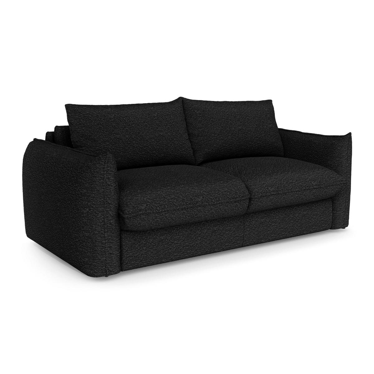 SCHLAFSOFA Express ICON Frottee Dunkles Anthrazit 208cm - Dunkelgrau/Anthrazit, Textil (208/90/105cm) - Premium Interiors