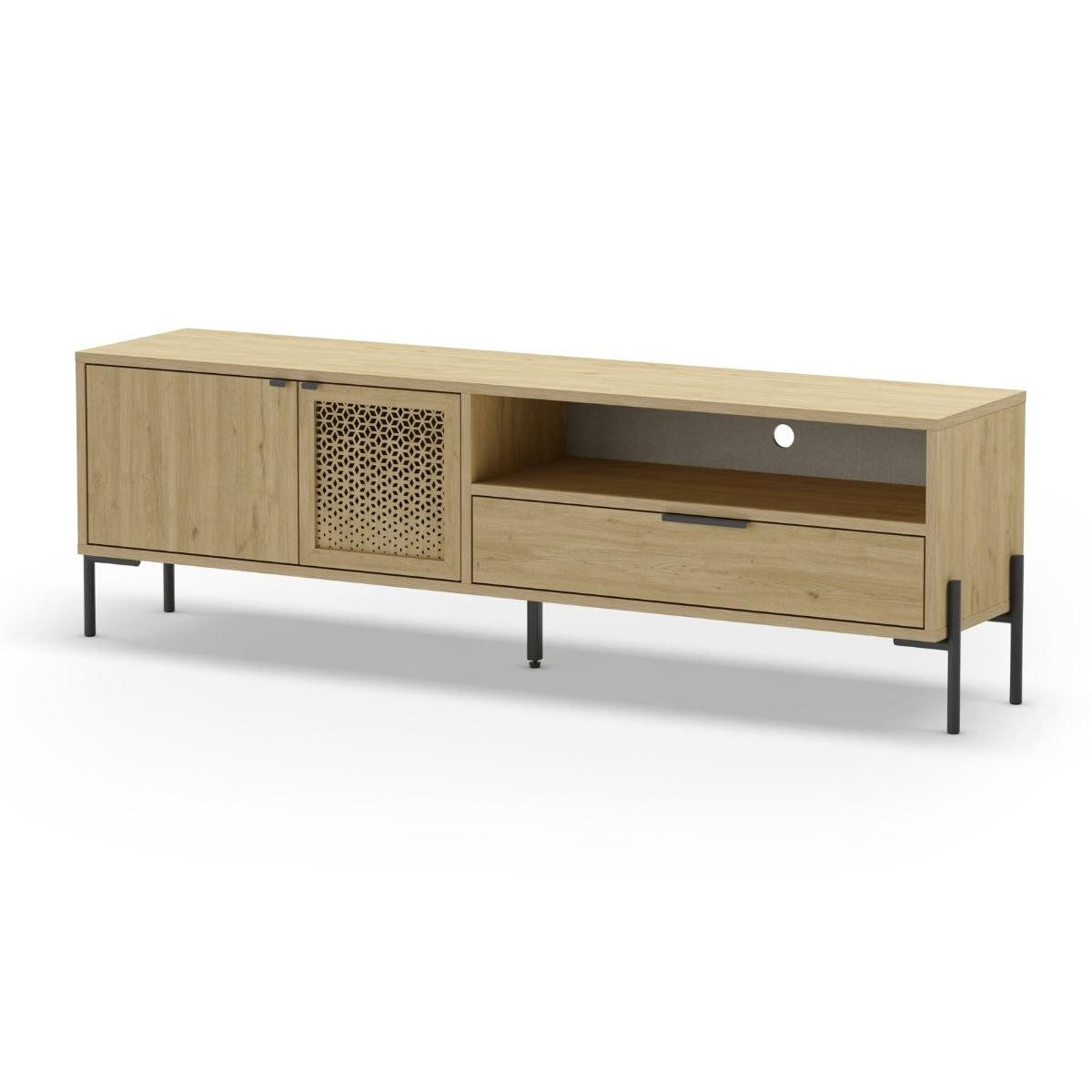 TV-SCHRANK 2 Türen 1 Schublade 1 Nische L160 cm - Inca - Apfelbaumfarben, Holzwerkstoff (35/50/160cm) - Calicosy