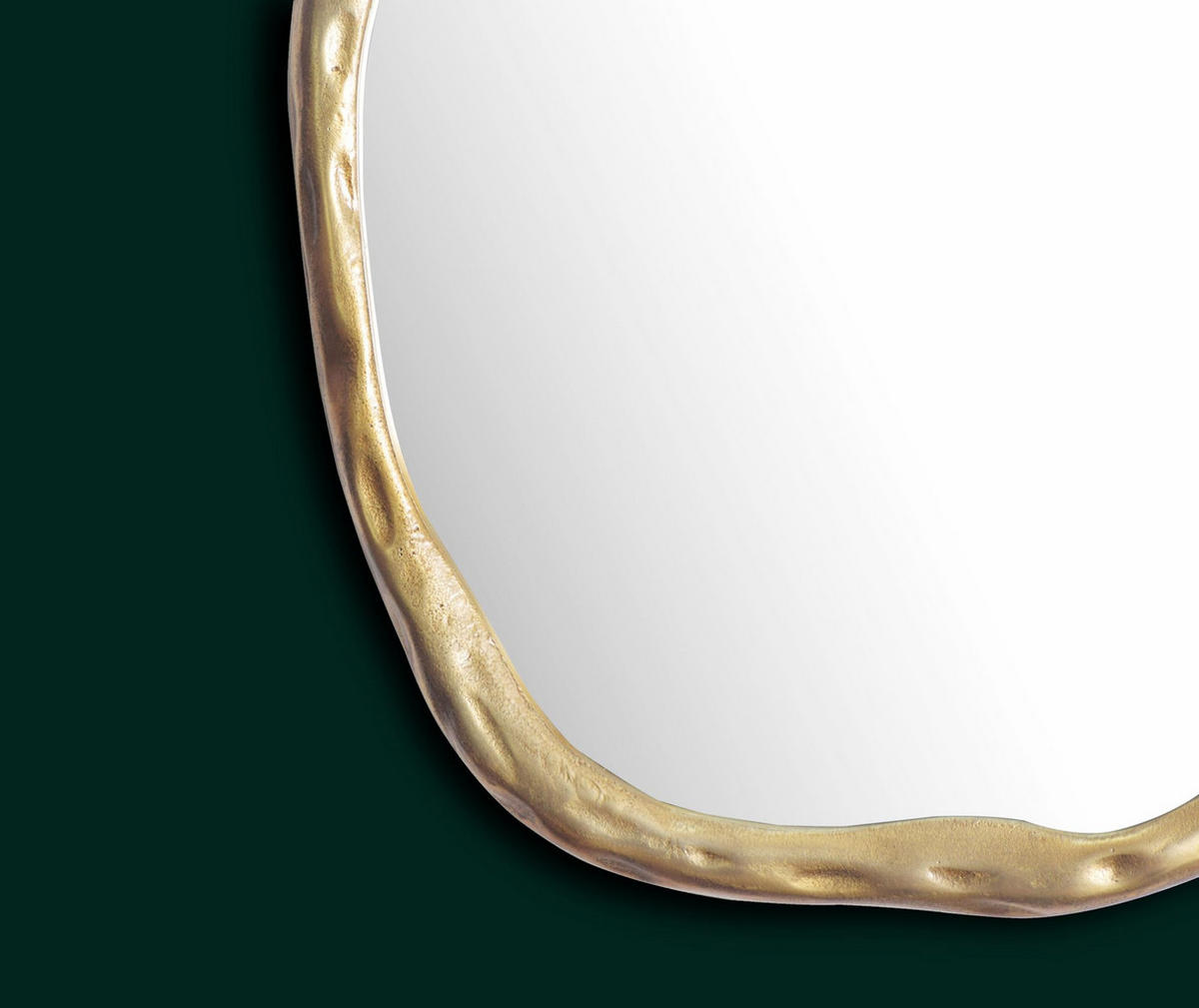 WANDSPIEGEL Asymmetrisch Metall Gold 60x60 cm Modern - Goldfarben, Glas (60/60/3cm) - KADIMA DESIGN