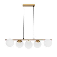 HÄNGELEUCHTE Lorenz 5-flammig 90/20/174 cm - Goldfarben, Metall (90/20/174cm) - Nettlife