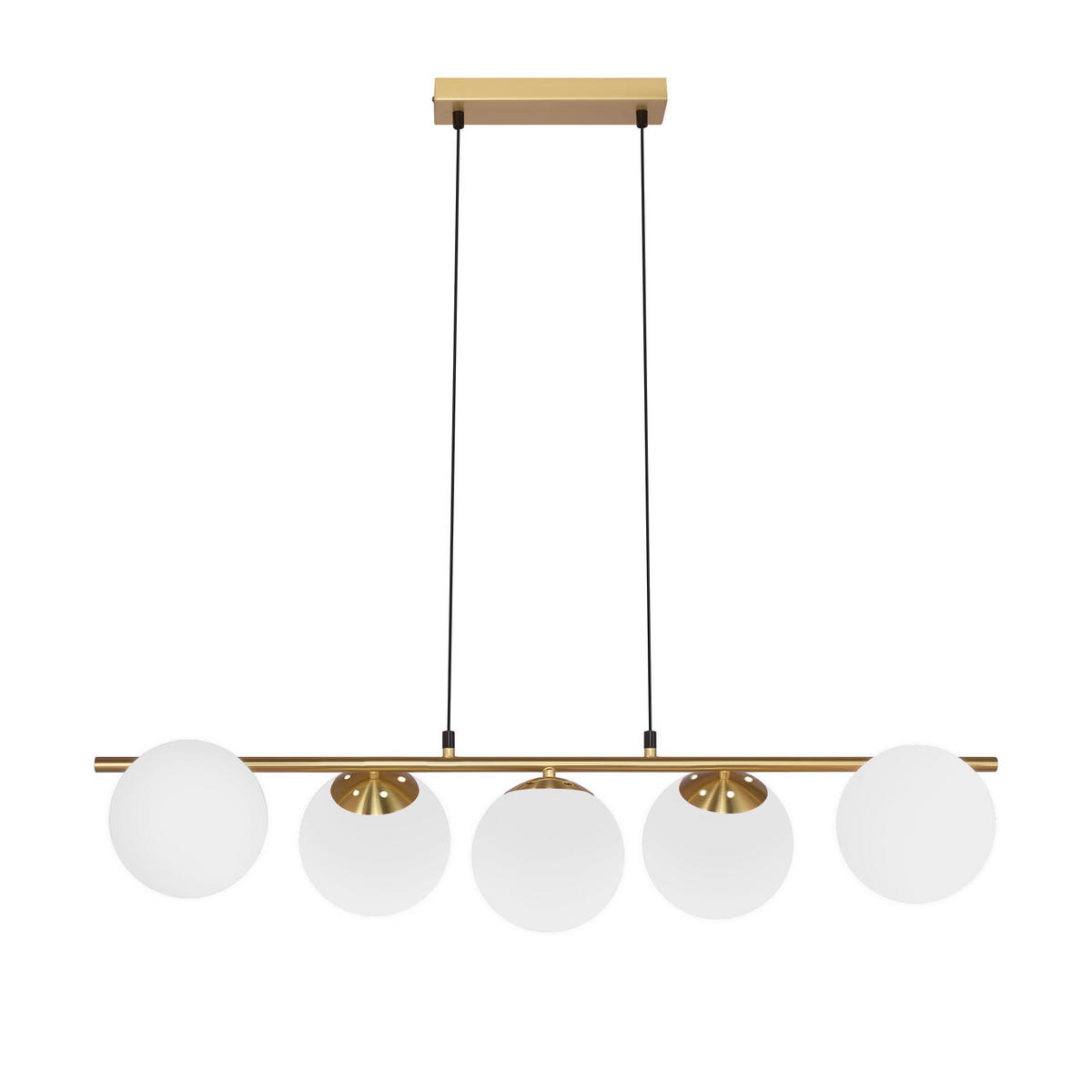 HÄNGELEUCHTE Lorenz 5-flammig 90/20/174 cm - Goldfarben, Metall (90/20/174cm) - Nettlife