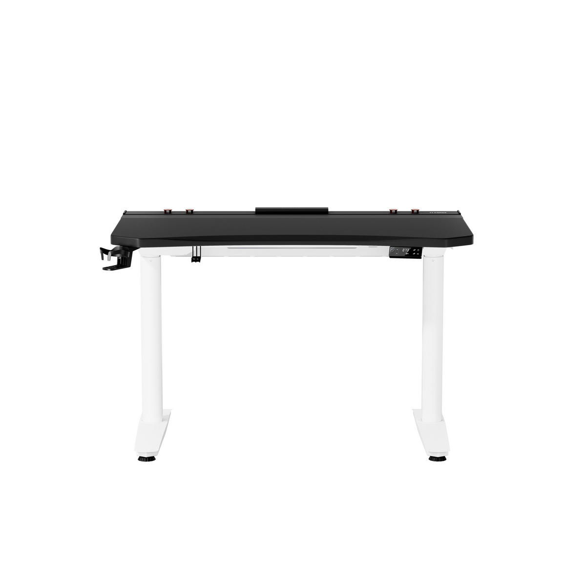 ELEKTRISCH verstellbarer Gaming-Schreibtisch X-Forge 120 x 70 cm - Schwarz/Weiß, Metall (70/160/73cm) - Diablo Chairs