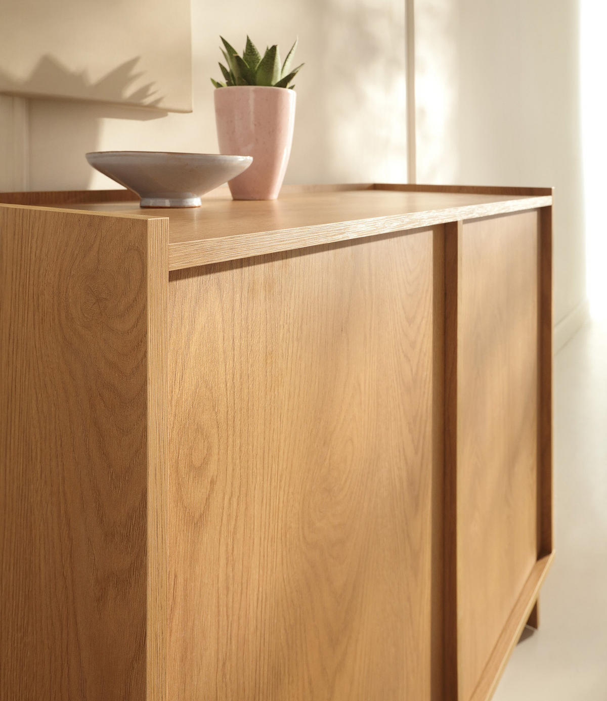SIDEBOARD SUNA 98 cm (Karamell Eiche, Push to Open) - Eichefarben, Holz/Holzwerkstoff (98/82/39cm) - Ravio