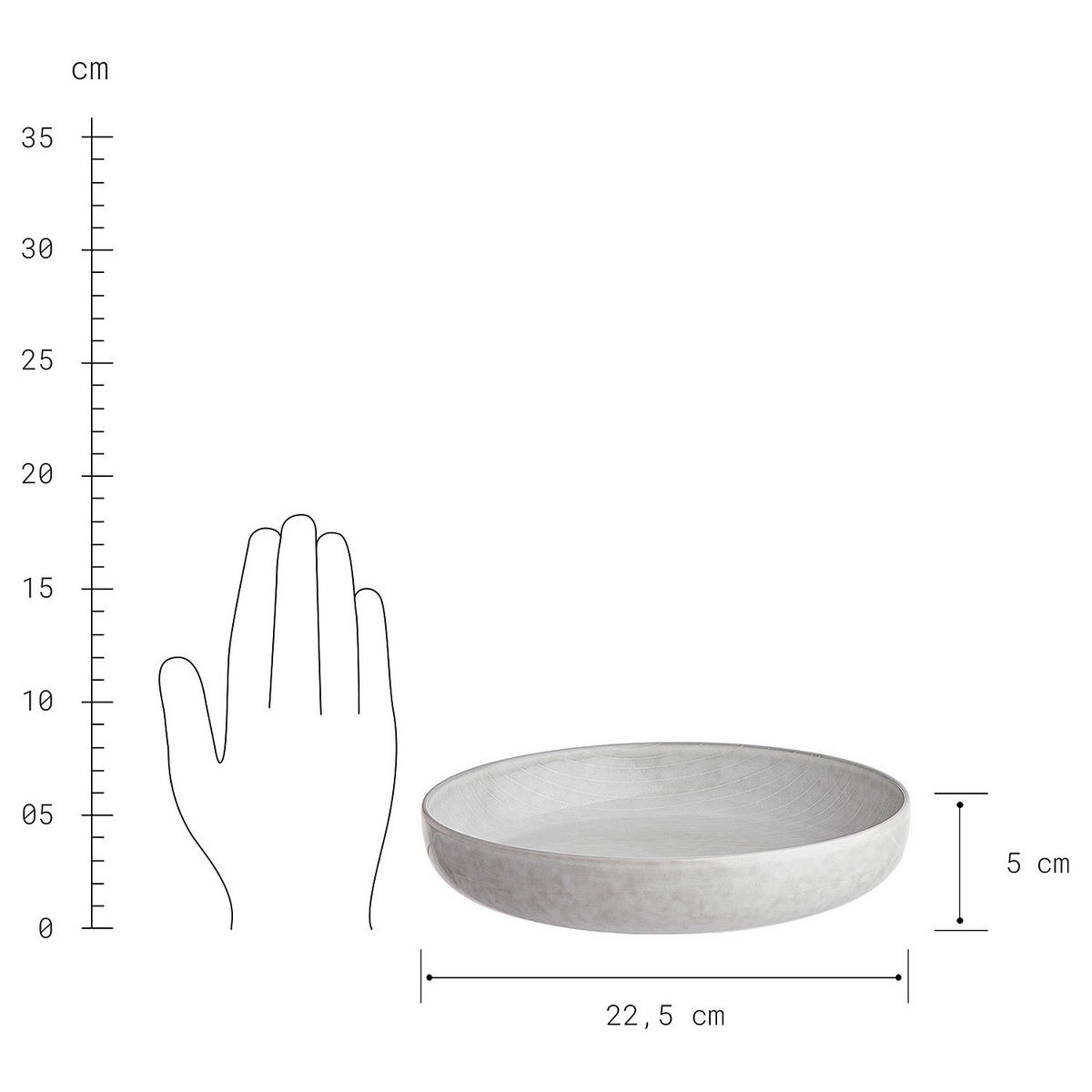 PASTATELLER Henley - Grau, Keramik (23/23/5cm) - Butlers
