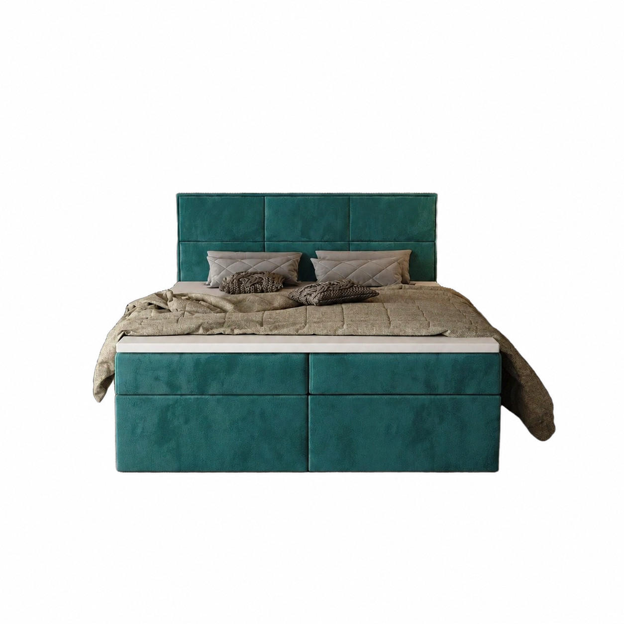BOXBETT Galla Türkis 200x200 cm - Türkis, Textil (200/200cm) - B&B Home