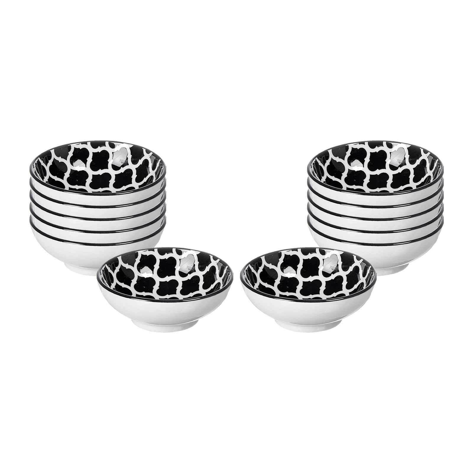 DIPSCHALEN Takeo Swing schwarz-weiß ø 8 cm 12er Set - Schwarz/Weiß, Keramik (8cm) - Ritzenhoff Breker