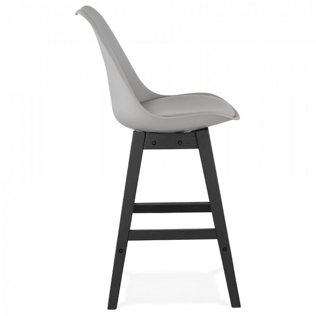 BARHOCKER grau 48x102x56cm - Schwarz/Grau, Holz/Kunststoff (48/102/56cm) - AlterEgo