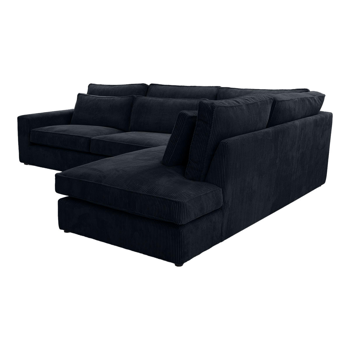 ECKSOFA CAMBO Ohne Schlaffunktion, Schwarz - Schwarz, Textil (314/224cm) - Fedve