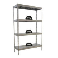 SCHWERLASTREGAL METAL BEAST FOUR | HxBxT 200x180x45cm | Fachlast 600kg | Verzinkt - Silberfarben, Metall (180/200/45cm) - PROREGAL