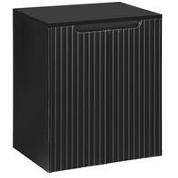 WASCHBECKENSCHRANK Newport-56 - Schwarz, Holzwerkstoff (50/60/40cm) - Lomado