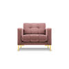 SESSEL Mamaia aus Samt rosa - Pink, Textil (92/75/87cm) - Micadoni