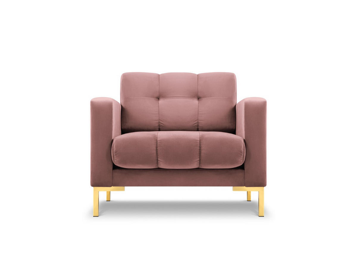 SESSEL Mamaia aus Samt rosa - Pink, Textil (92/75/87cm) - Micadoni