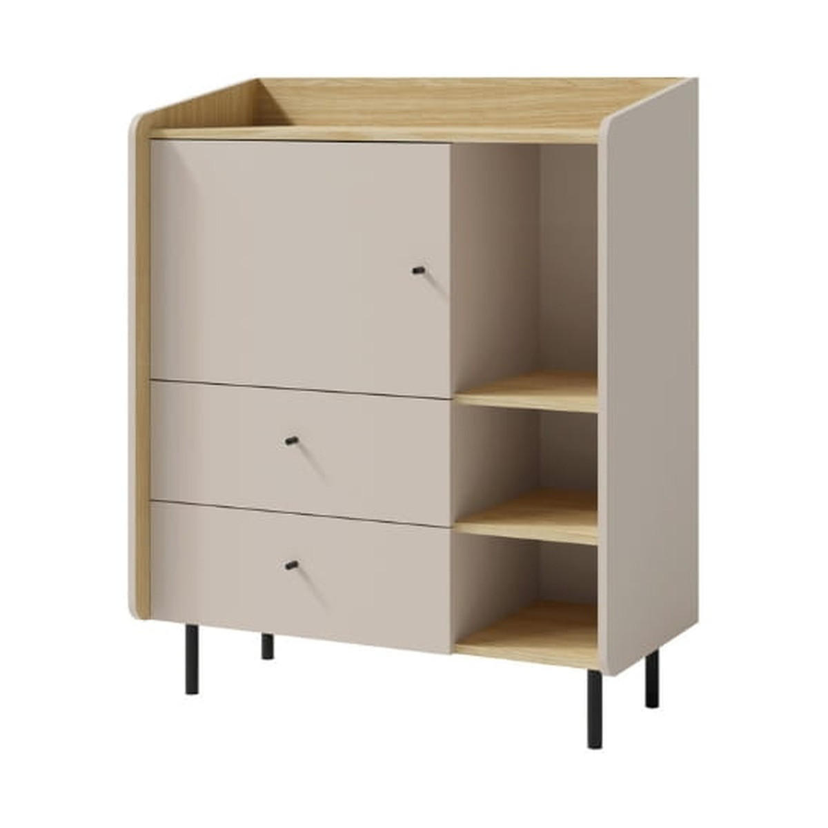KOMMODE – 95 cm – ALESSIO System – Beige - Beige, Holzwerkstoff (95/115/42cm) - hi-markt