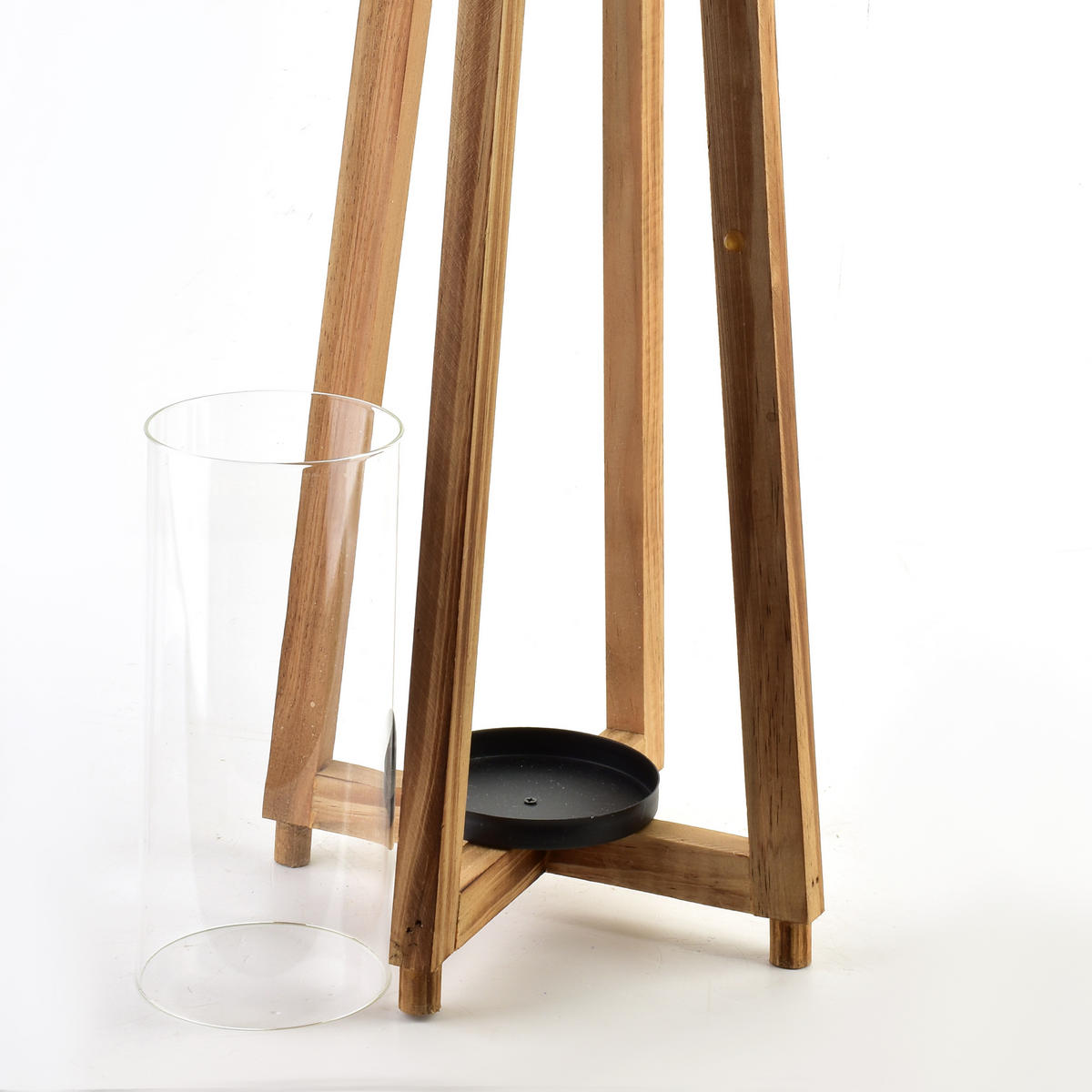 LATERNE Levi braun 16.5/16.5/63 cm Holz - Braun, Holz (16.5/63/16.5cm) - Mondex