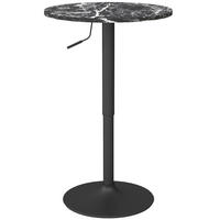 BARSKA miza, Ø 60/68-93,5 cm črna, nastavljiva po višini - črna, leseni material (60/60/93.5cm) - BEAOK
