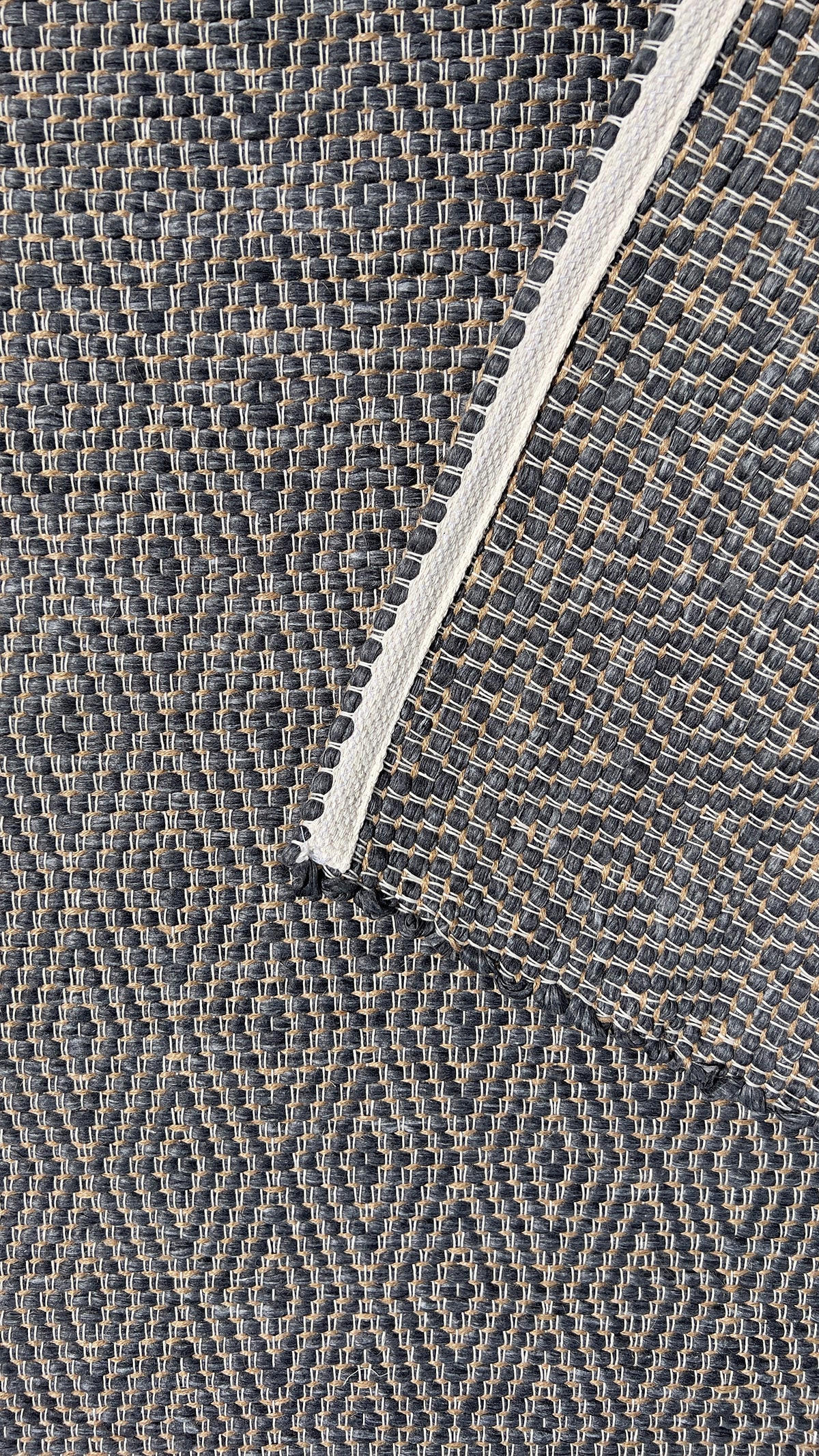 TEPPICH aus recycelten Fasern handgewebt grau - Grau, Naturmaterialien (140/200cm) - AFK Living