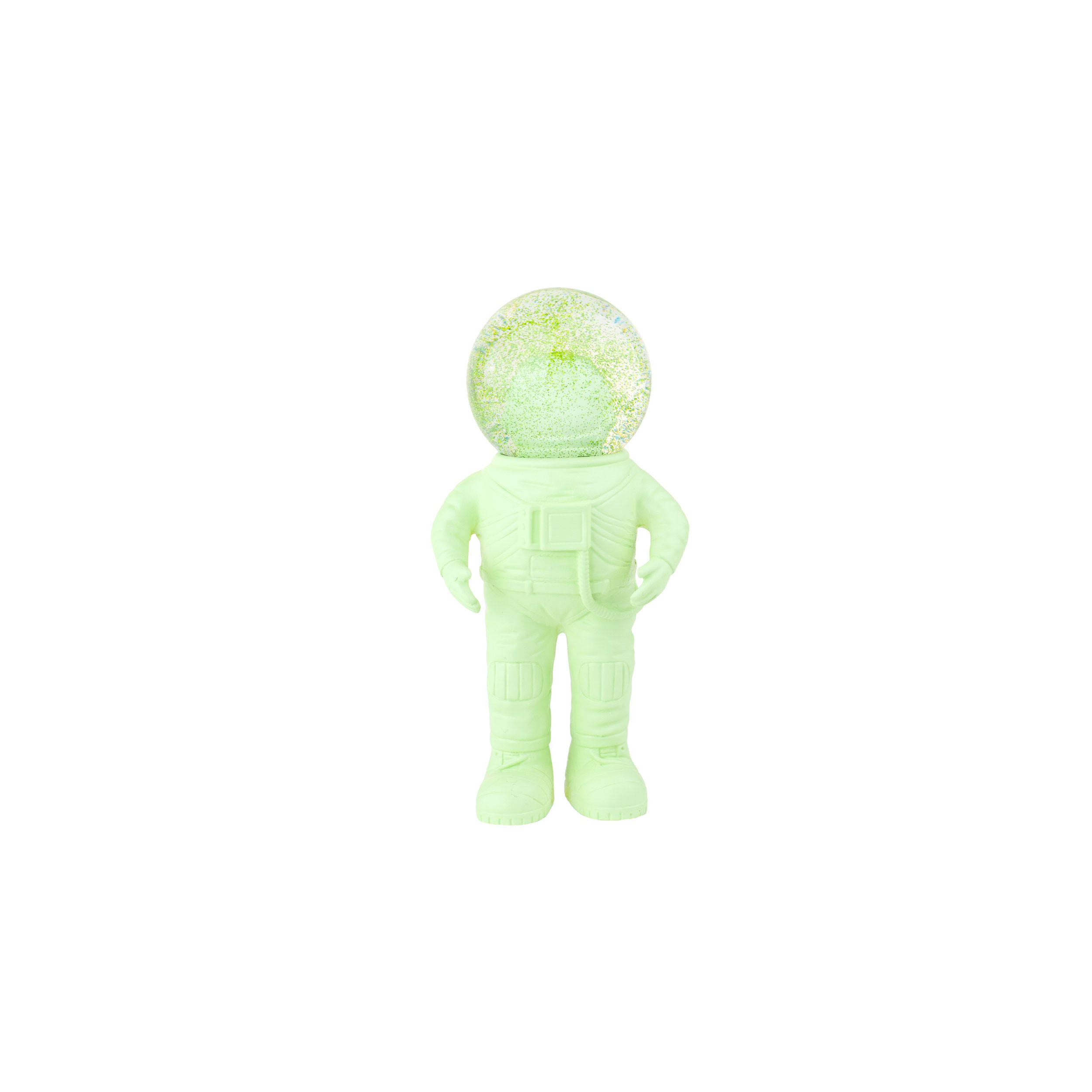 SCHNEEKUGEL Summerglobe The Astronauts Small, Glas / Polyresin, Grün, 13 cm - Grün, Glas (6/13/5cm) - Donkey Products