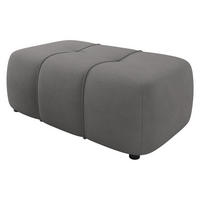 POLSTERHOCKER Furyn - Greige/Schwarz, Holzwerkstoff/Kunststoff (93/38/62cm) - MIRJAN24