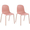 STAPELSTUHL 2er Set Kunststoff Pink - Pink, Kunststoff/Metall (51/85/53cm) - CLP
