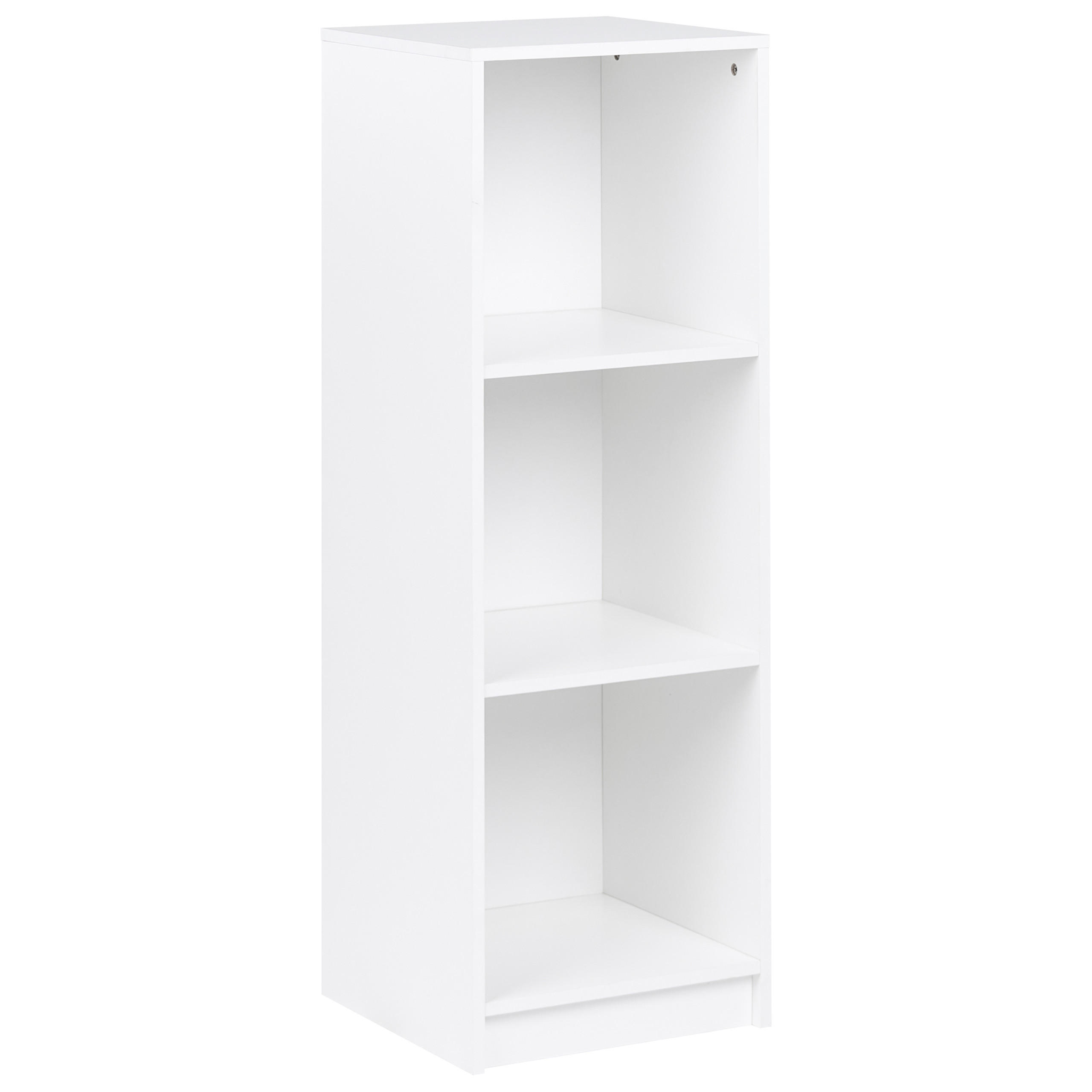 BÜCHERREGAL mit 3 Ebenen 117 cm Weiß Zehna - Weiß, Holzwerkstoff (40/117/40cm) - Beliani