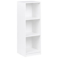 BÜCHERREGAL mit 3 Ebenen 117 cm Weiß Zehna - Weiß, Holzwerkstoff (40/117/40cm) - Beliani