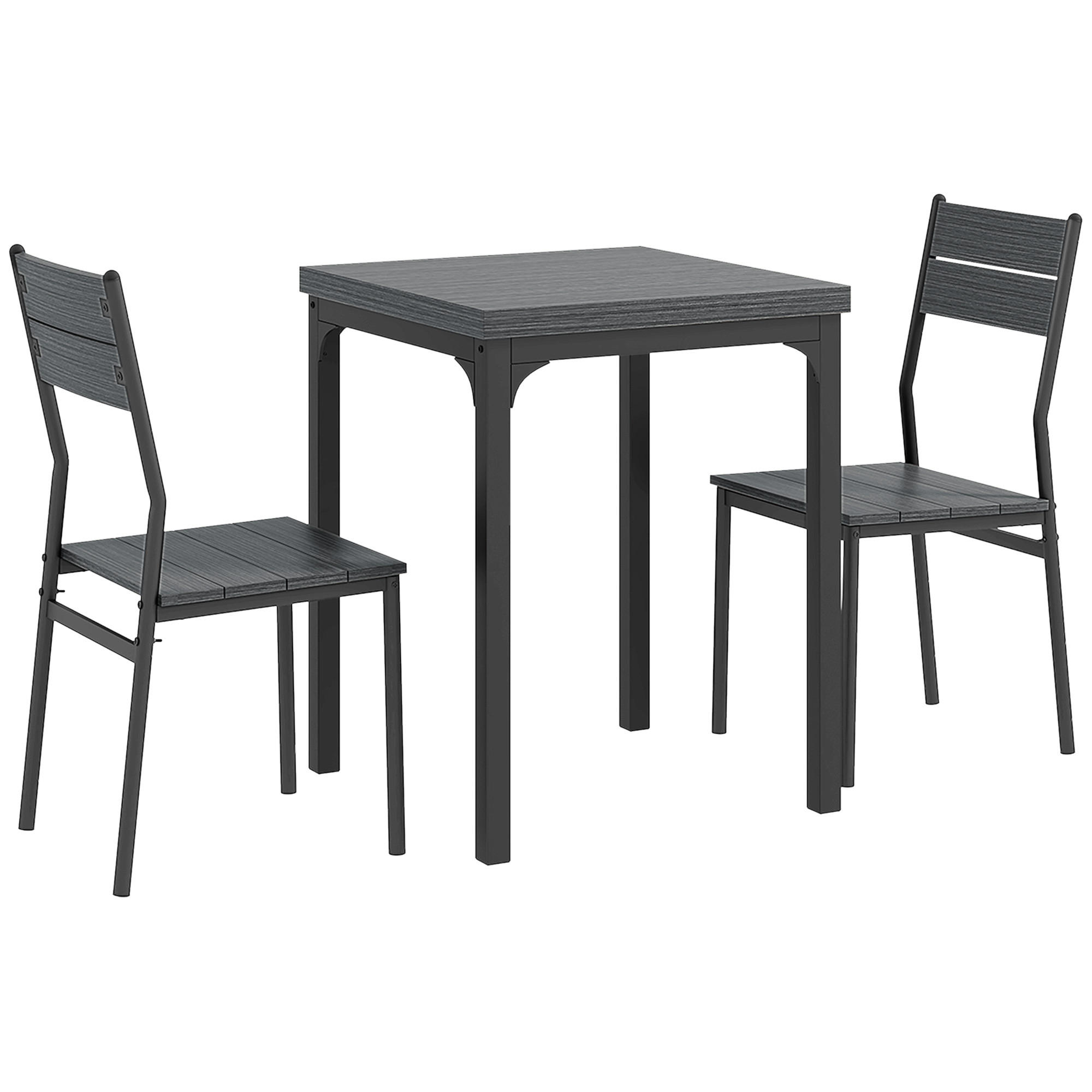 HOMCOM JÍDELNÍ set MDF kov šedý