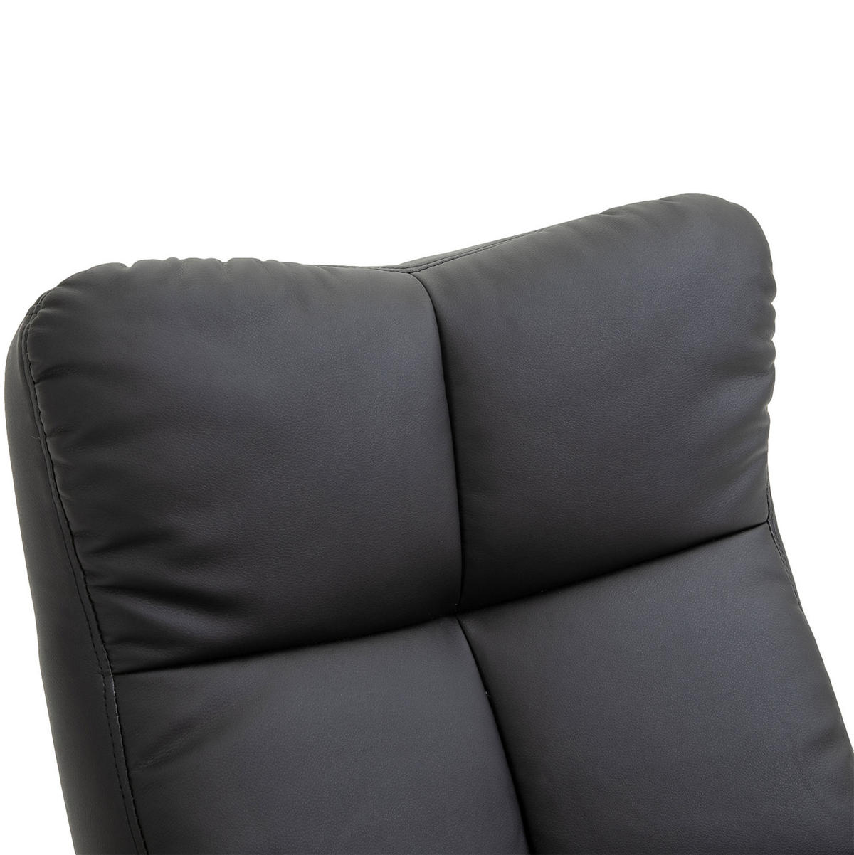 RELAXSESSEL mit Massagefunktion, Fußhocker 80/86/99 cm Schwarz - Schwarz, Holz (86/99/80cm) - Redom