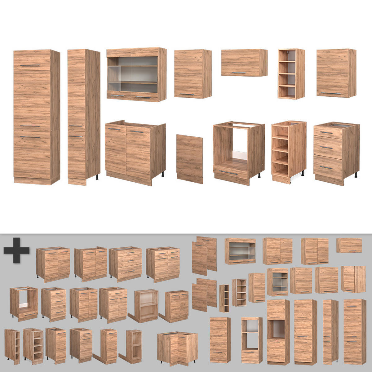 KUCHYŇSKÝ KOUT Fame-Line Zlatý mocný dub - medově dubová, kompozitní dřevo (355/81.6/46cm) - Vicco