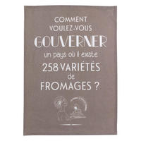 GESCHIRRTUCH Gouverner et fromages grau 50 x 70 cm - Grau, Textil (50/70cm) - Winkler