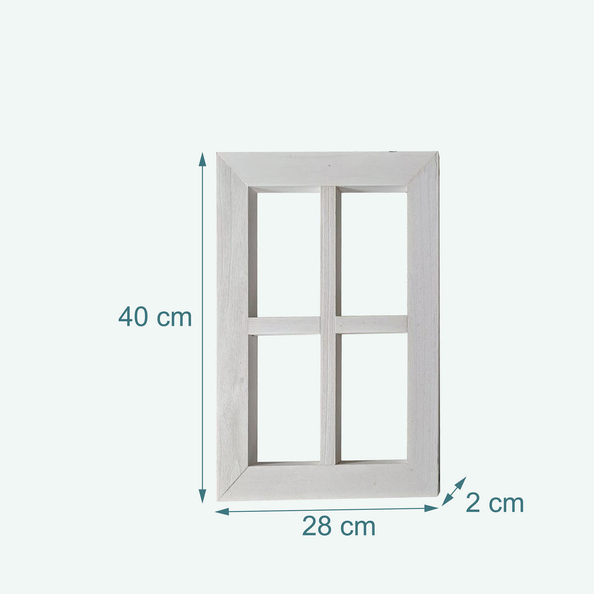 2XDEKORAČNÉ rámy - biela, drevo (28/40cm) - Relaxdays