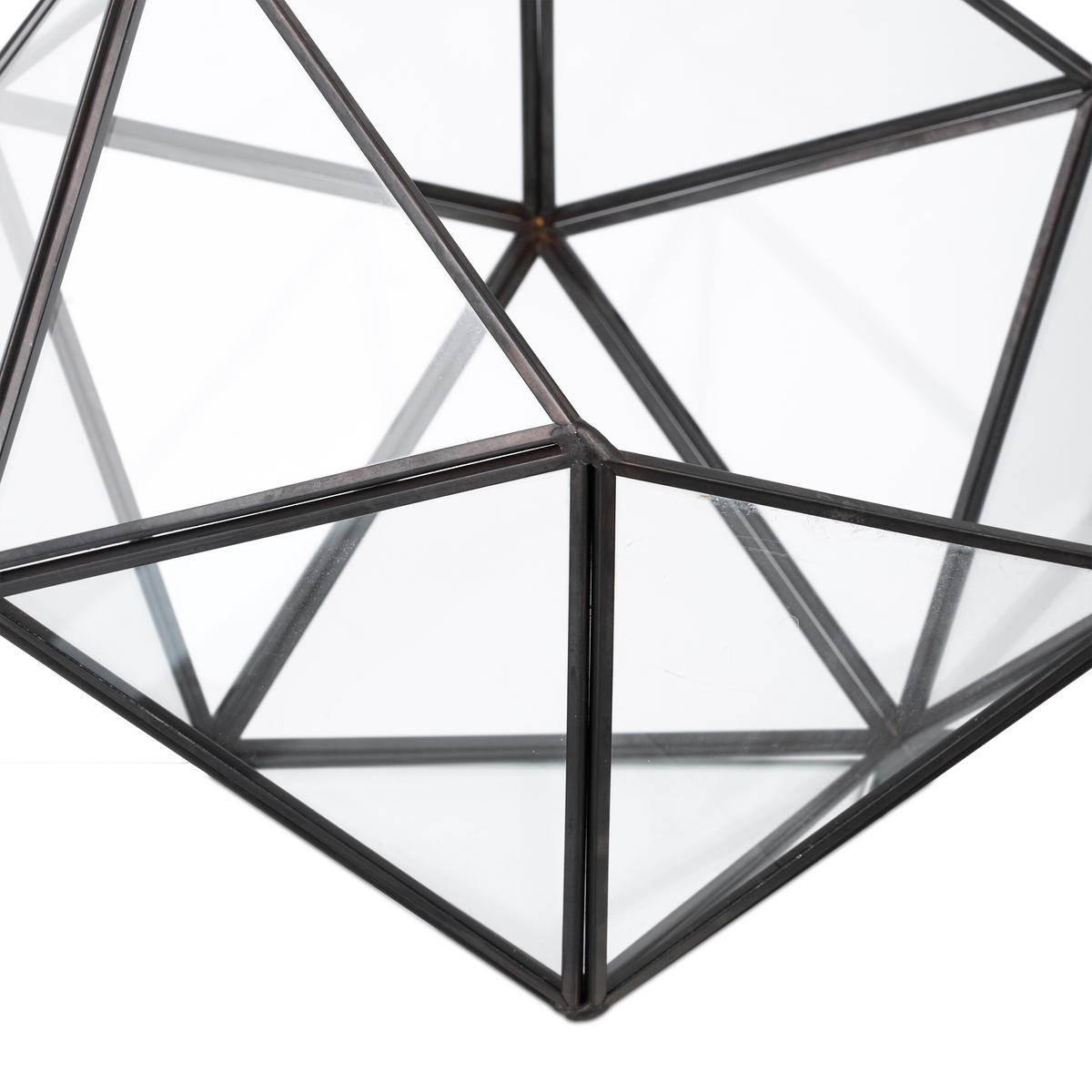 RASTLINNÉ terárium - priehľadné, kov/sklo (16cm) - Relaxdays