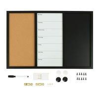 KOMBITAFEL - Multicolor, Naturmaterialien/Holzwerkstoff (60/40/2cm) - Relaxdays