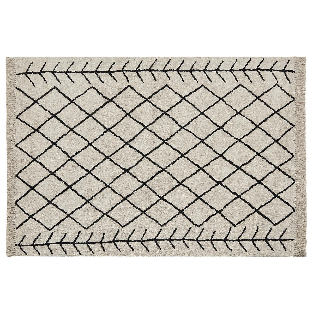 KURZFLOR-TEPPICH Bozkir 230/160 cm - Beige, Textil (160/230cm) - Beliani