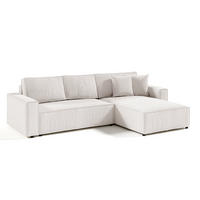 ECKSOFA Isaac 4 Sitzplätze Weiß - Weiß, Holzwerkstoff (294/185cm) - Petits-meubles
