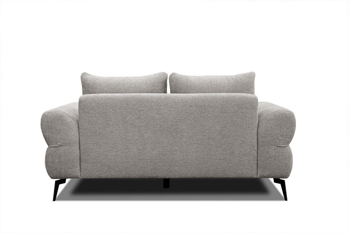 SOFA SALVINI 2-Sitzer, ecru - Ecru/Schwarz, Holzwerkstoff/Textil (176/88/99cm) - Courtois Laville