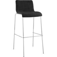 BARHOCKER Stoff Dunkelgrau - Chromfarben/Dunkelgrau, Textil/Metall (43/100/48cm) - CLP