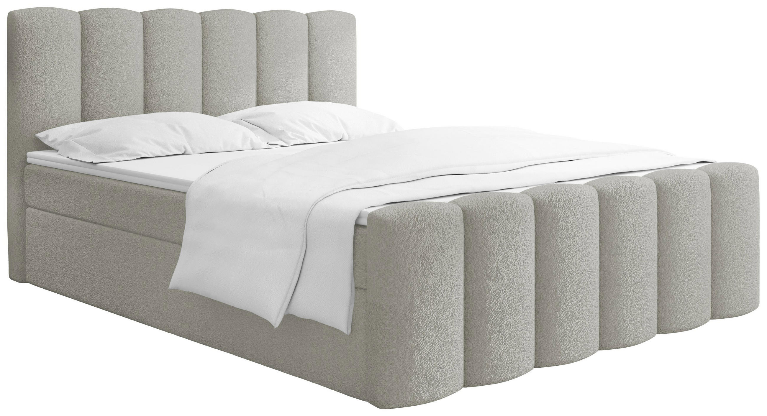 WFL Group Boxbett Hellgrau 160x200 cm